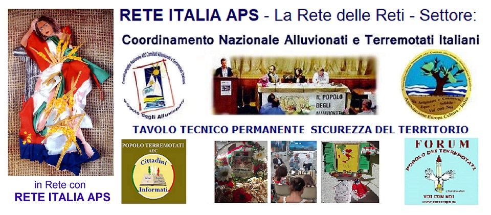 Popolo Alluvionati e Terremotati Italiani RETE ITALIA APS riapre le adesioni al FORUM