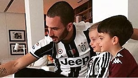 Juventus, fair play in casa Bonucci: i figli con la maglia bianconera e granata