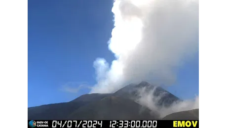 Etna, comunicato di attività vulcanica del 4 luglio 2024