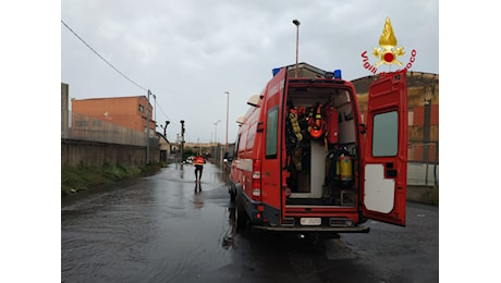 Maltempo a Catania, numerosi gli interventi dei vigili del fuoco