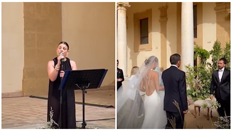 ​Emma canta al matrimonio degli amici Pietro Gaudioso e Niki Wu Jie: la sua Can't hep falling in love è da brividi
