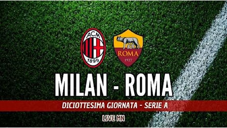 LIVE MN - Milan-Roma (1-1): Chukwueze si infortuna, al suo posto Abraham