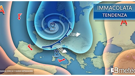 Perturbazione Nord Atlantica in arrivo sull'Italia, poi il ciclone mediterraneo: le previsioni meteo fino all'Immacolata (con crollo termico)