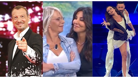 Pagelle ascolti tv, top e flop di ieri: Amadeus (senza De Martino) arriva al 3%, testa a testa tra Milly Carlucci e Maria De Filippi