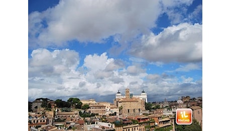 Meteo Roma: oggi poco nuvoloso, Venerdì 13 pioggia e schiarite, Sabato 14 temporali e schiarite