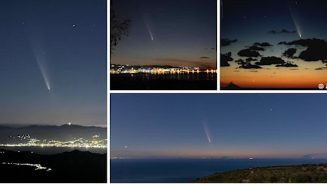 Col naso all’insù - «Un grande wow!» nei cieli della Calabria: lo spettacolo della cometa Atlas nella magia del tramonto sul Tirreno