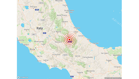 Scossa di TERREMOTO Magnitudo 2.7 a Roccacasale (AQ) nella regione Abruzzo, dati in tempo reale