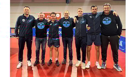 Tennistavolo Sassari, la squadra maschile alla finale scudetto