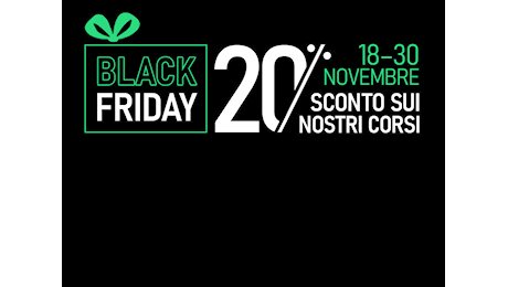 Settimana Black Friday, al via gli sconti sui corsi della Tecnica della Scuola: ecco cosa acquistare