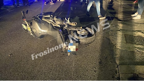 Ceccano – Incidente tra due motociclette, violento impatto: feriti a terra e soccorsi sul posto