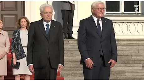 Il presidente Mattarella a Berlino accolto da Steinmeier