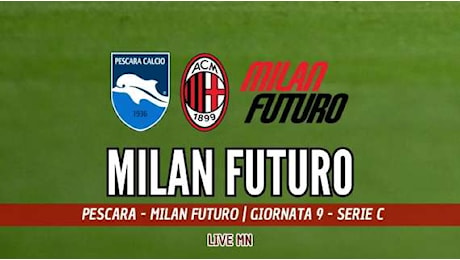 Pescara-Milan Futuro (4-1): finisce qui la partita: il Pescara vince con merito contro i rossoneri