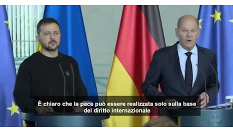 IL VIDEO. Zelensky a Berlino, Scholz: non accetteremo pace dettata dalla Russia