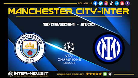 Manchester City-Inter, le probabili formazioni della partita di Champions League