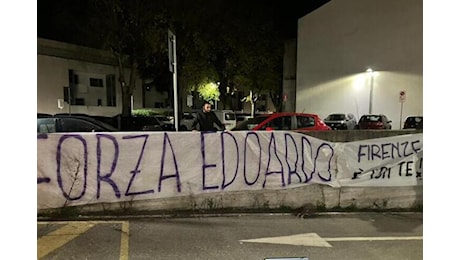 Bove: striscione tifosi a Careggi 'Forza Edoardo,Firenze con te'