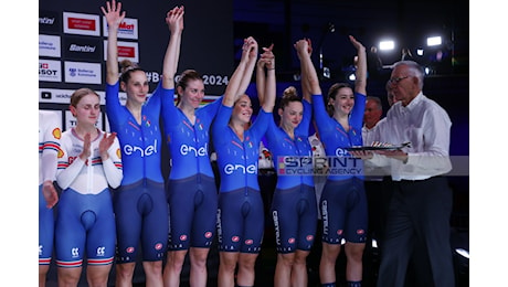 Ciclismo su pista, bronzo del quartetto femminile, prima medaglia per l’Italia ai Mondiali.