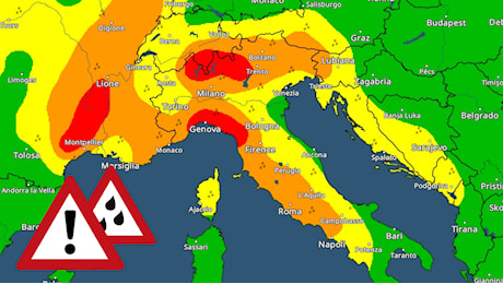 Previsioni meteo - Maltempo in arrivo, alcune regioni rischiano allerta rossa