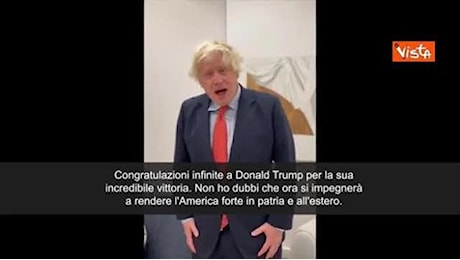 Boris Johnson: Congratulazioni infinite a Donald Trump per la sua incredibile vittoria