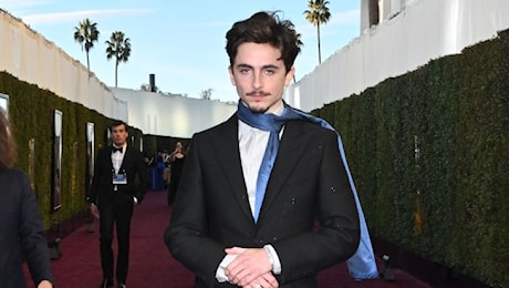 Timothée Chalamet svela il primo look di Haider Ackermann per Tom Ford ai Golden globes