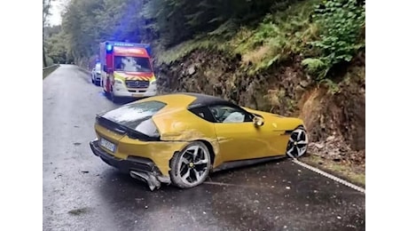 Ferrari 12Cilindri: primo incidente stradale per la supercar da quasi 400 mila euro