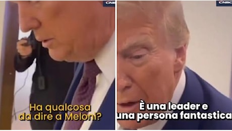 Trump sulla premier Meloni: «Un leader e una persona fantastica, lavoreremo insieme»