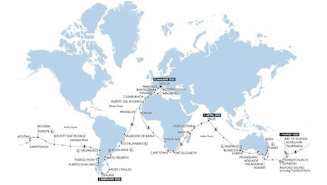 Al via il giro del mondo in crociera del 2025, partenza oggi da Genova
