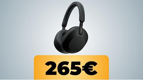 Le cuffie wireless Sony WH-1000XM5 sono scontate a un ottimo prezzo per il Black Friday di Amazon