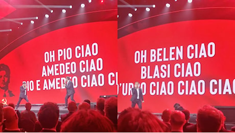 «Belen ciao, Blasi ciao, D'Urso ciao»: Pio e Amedeo riscrivono Bella ciao, l'ironia su Pier Silvio Berlusconi «comunista» - Il video