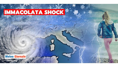 Meteo: depressione dell’Immacolata, 8 Dicembre tra nubifragi e neve