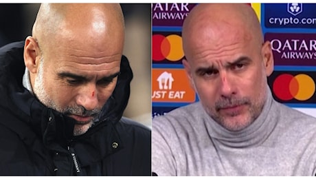 Guardiola, graffi in testa per il pareggio del Feyenoord: «Fallisco, voglio farmi male». La fragilità che non ti aspetti