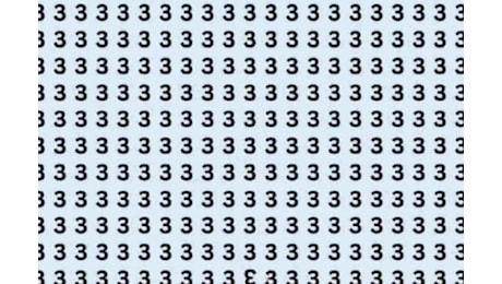 Il test del numero 3 che mette alla prova il tuo quoziente visivo: solo i cervelli brillanti ci riescono