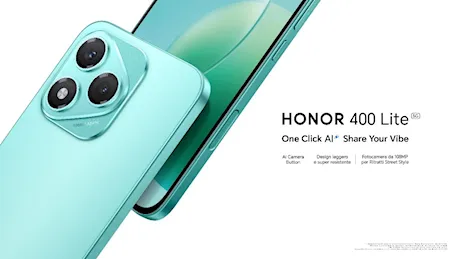 HONOR 400 Lite: il nuovo smartphone AI con fotocamera da 108MP arriva in Italia