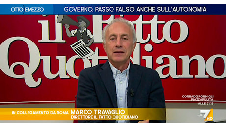 Autonomia, Travaglio a La7: “Governo di somari ma sui Lep bocciati dalla Consulta c’è la firma di Cassese, il celebratissimo ‘gigante del diritto'”