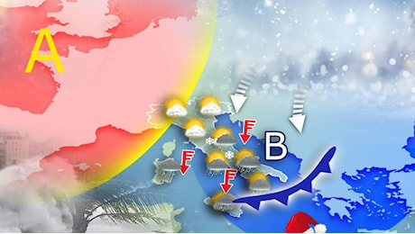 Previsioni meteo, Vigilia e Natale al freddo: gelo e neve anche in collina