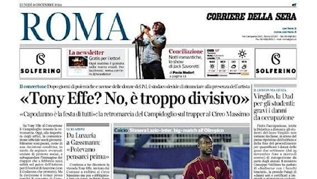 Corriere di Roma : Giallorossi ko a Roma, Friedkin furiosi. Ranieri: 'Ci servirà da lezione'