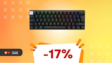 Compatta, veloce e precisa: la tastiera che ogni gamer deve avere, oggi IN SCONTO! -17%