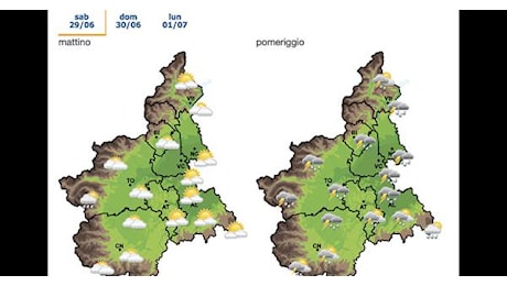 Meteo, Arpa Piemonte: previste precipitazioni nel pomeriggio. Possibilità di grandine e ritorno della sabbia sahariana