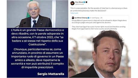 Migranti, Mattarella risponde a Elon Musk: 'Italia sa badare a se stessa. Rispetti sovranità'