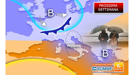 Meteo: Prossima Settimana, subito Perturbazione verso l'Italia, poi Venti di Bora e Grecale