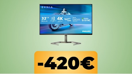 Il monitor da gaming Philips Evnia Gaming da 32 pollici in 4K e 144 Hz è al prezzo minimo storico su Amazon