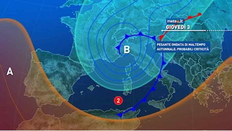 Meteo, intensa perturbazione nella seconda parte della settimana: quanto dura il maltempo? La tendenza da venerdì 4