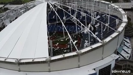 Florida, scoperchiato il tetto dello stadio dei Tampa Bay Rays