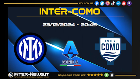 Inter-Como, le probabili formazioni per la 17ª giornata di Serie A