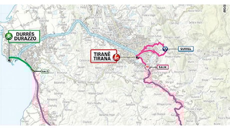 Giro d’Italia 2025, 1a tappa Durazzo-Tirana 160 km