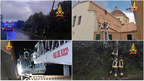 Alberi sui binari, tettoie sulle auto e cornicioni a terra: 400 interventi dei vigili del fuoco