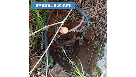 Trovato in un vigneto un allaccio abusivo alle rete elettrica, la Polizia di Stato denuncia il proprietario del terreno