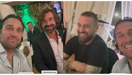 De Rossi, Totti, Pirlo, Buffon: la reunion dei campioni del mondo 2006. Toni sfotte Gattuso: «Qua siamo tutti in forma... tranne uno»