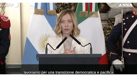 Giorgia Meloni definisce Gonzalez “presidente eletto” del Venezuela: “Non riconosciamo la vittoria di Maduro”