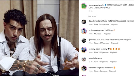 Tommy e Tony. Espresso macchiato non vi era bastato? Ecco ecco il remix insieme a Tony Effe