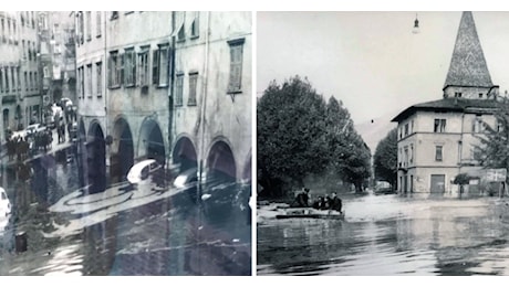 L'Adige rompe gli argini, 58 anni fa l'alluvione che sconvolse la città di Trento (FOTO): Si è vissuta una notte da incubo